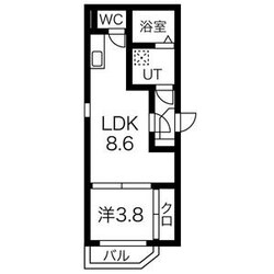 原駅 徒歩6分 3階の物件間取画像